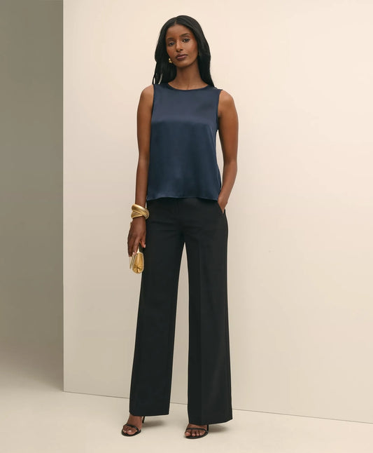 Brooks Brothers Women Crepe Wide-Leg Pants