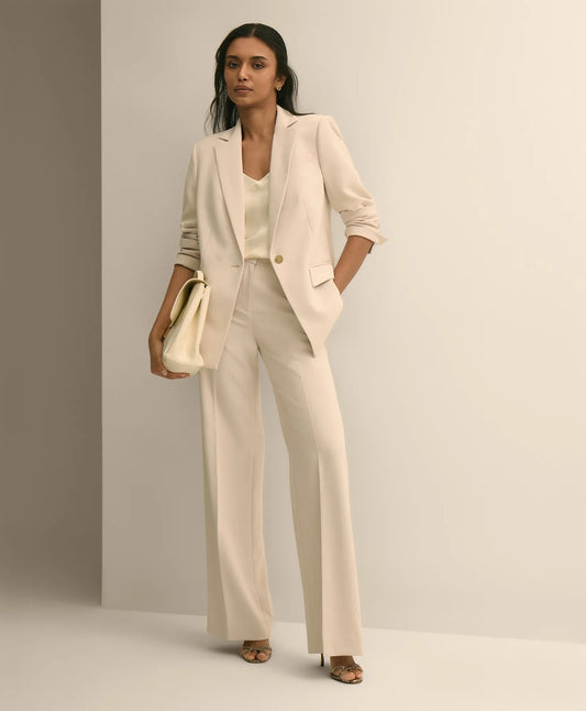 Brooks Brothers Women Crepe Wide-Leg Pants