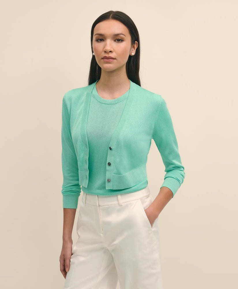 Brooks Brothers Sale Cropped V-Neck Cardigan