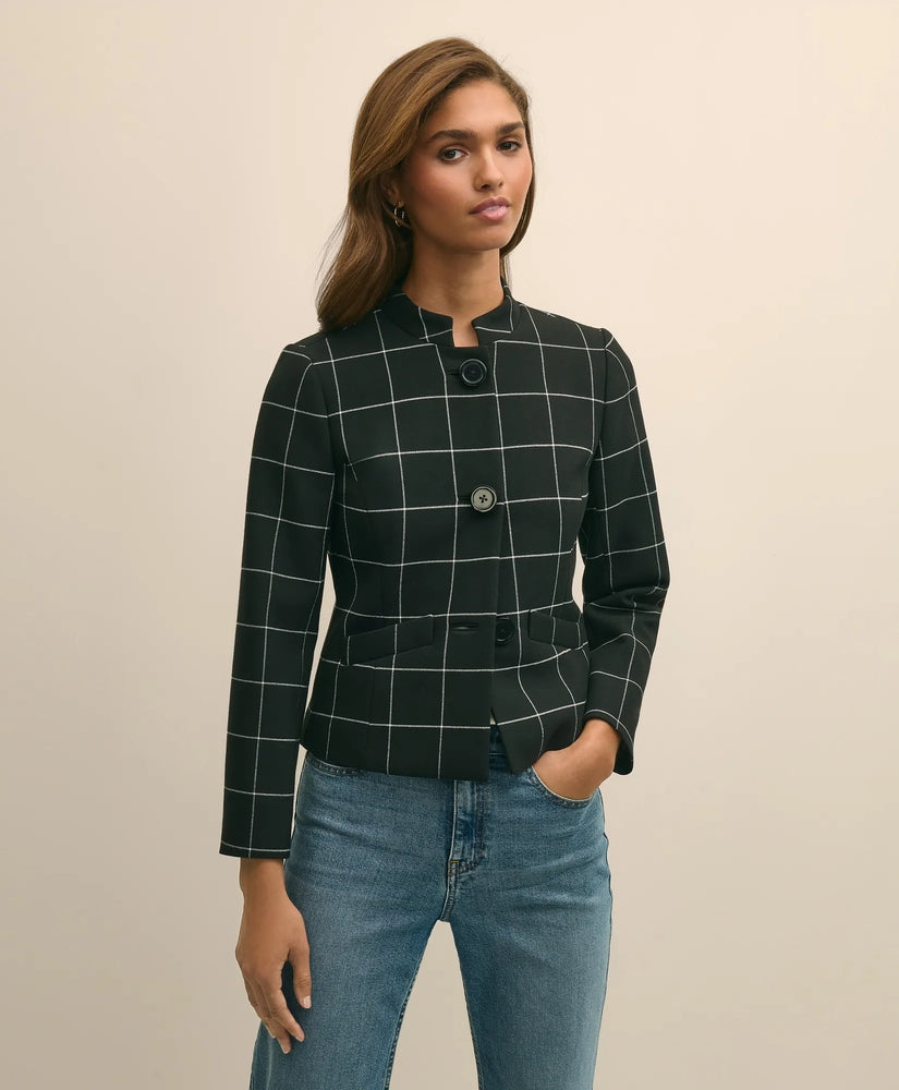 Brooks Brothers Sale Cropped Windowpane Jacket