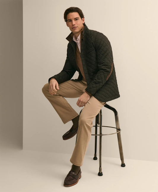 Brooks Brothers Men Diamond-Quilted Blazer in Cotton Blend