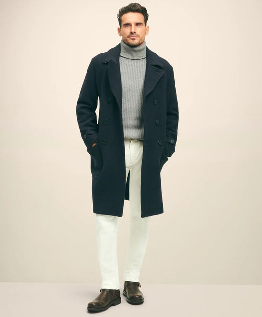 Brooks Brothers Men Double Faced Wool Top Coat