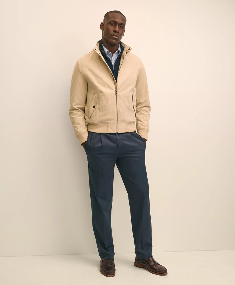 Brooks Brothers Men Pleated Traditional Fit Cotton Advantage Chino