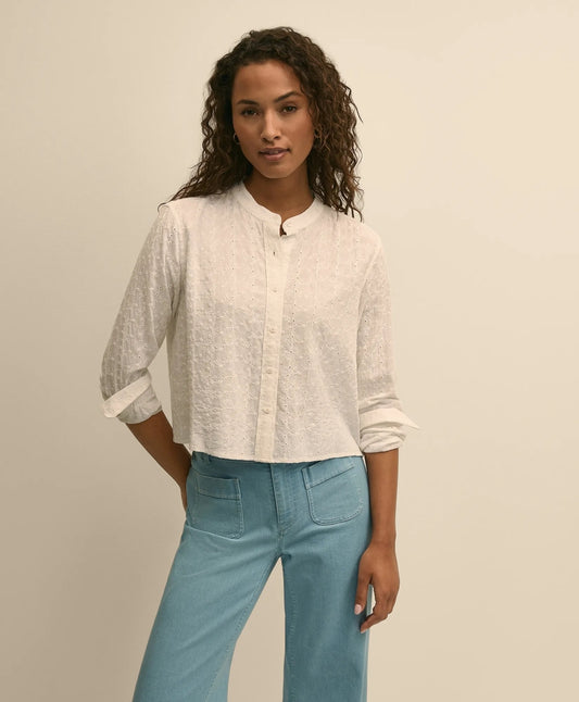 Brooks Brothers Women Embroidered Cropped Shirt