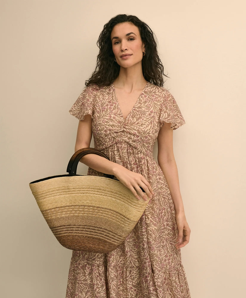 Brooks Brothers Women Eugenia Kim Wood-Straw Ombre Beach Bag