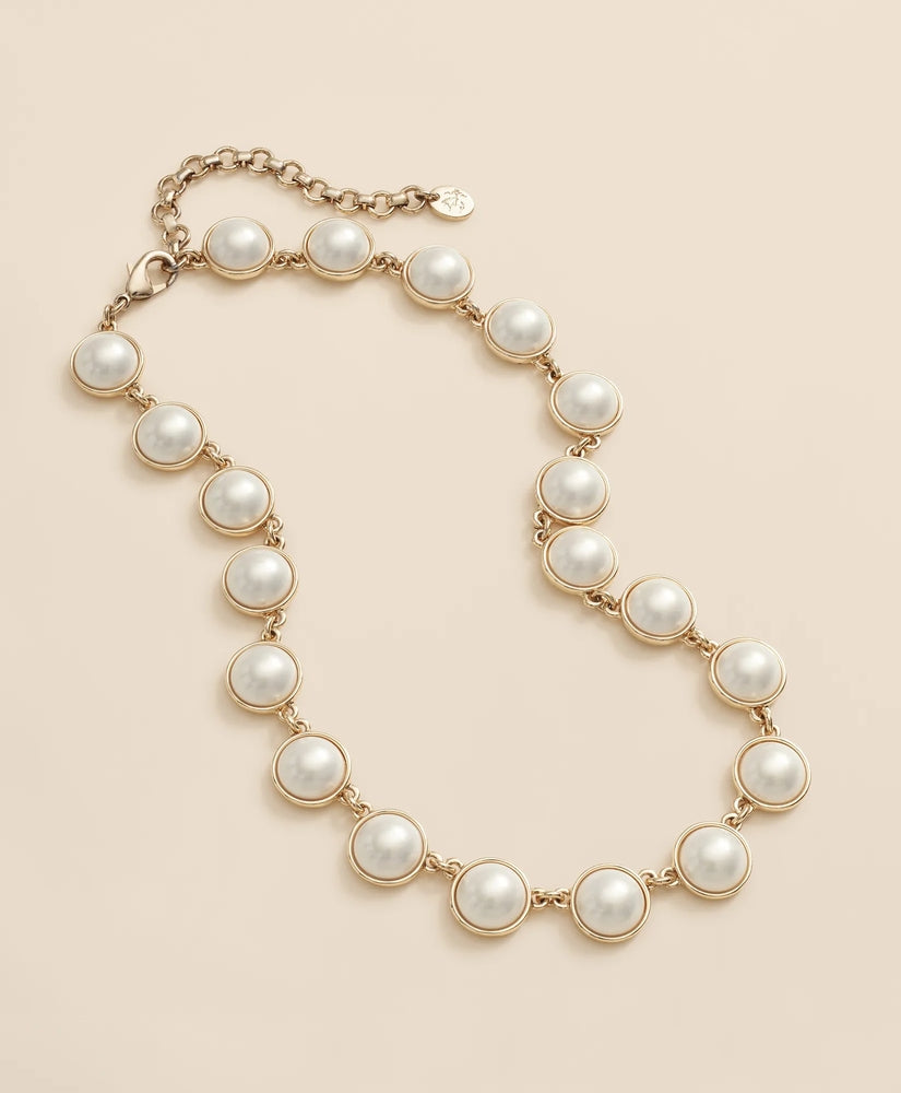 Brooks Brothers Women Faux-Pearl Gold-Plated Necklace