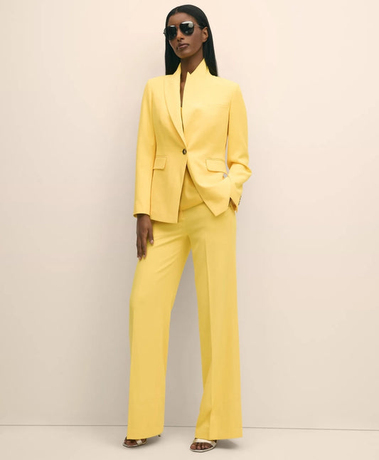 Brooks Brothers Sale Fine Twill Wide-Leg Trousers