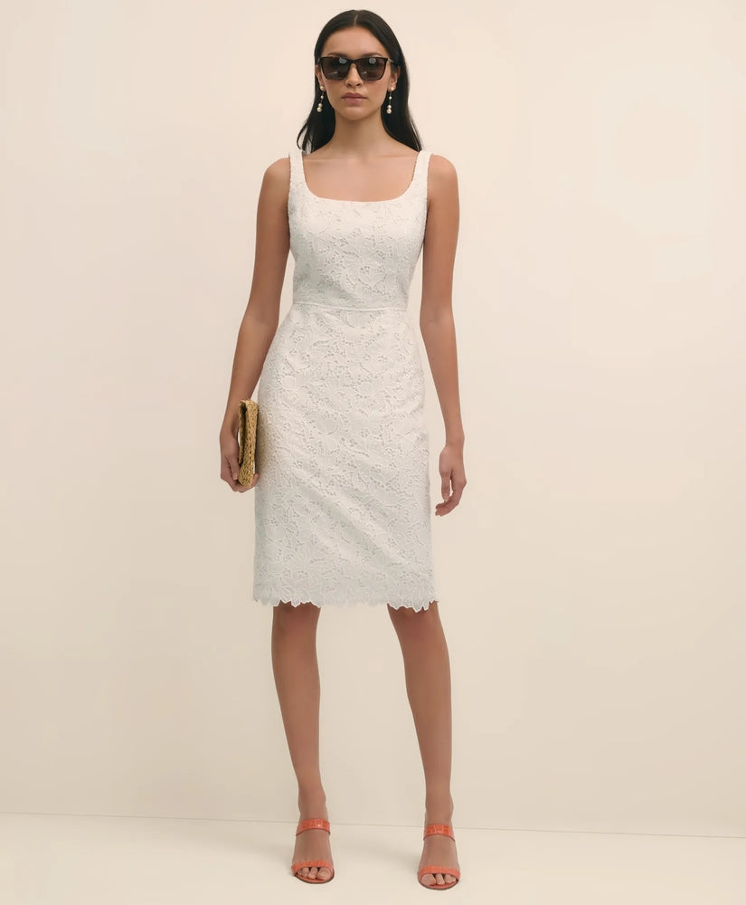 Brooks Brothers Sale Floral Lace Overlay Sheath Dress