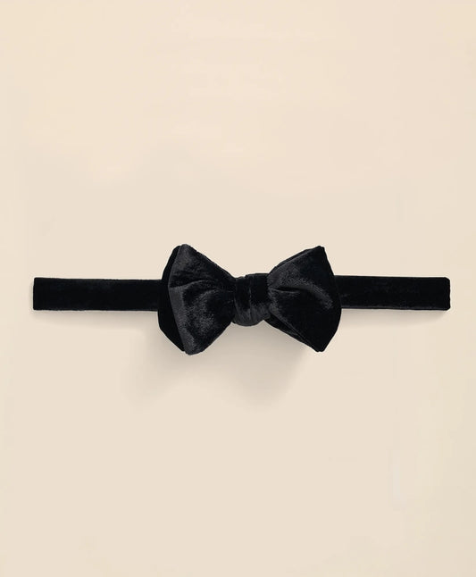 Brooks Brothers Men Formal Silk Blend Velvet Bow Tie
