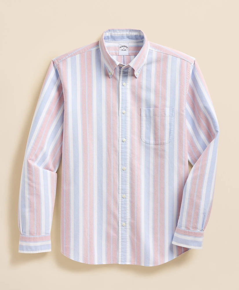 Brooks Brothers Men Friday Shirt, Oxford Bold Stripe