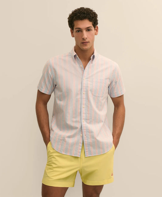 Brooks Brothers Shirts Friday Shirt, Short-Sleeve Oxford Stripe