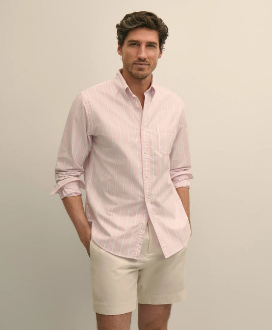 Brooks Brothers Men Friday Shirt, Oxford Stripe