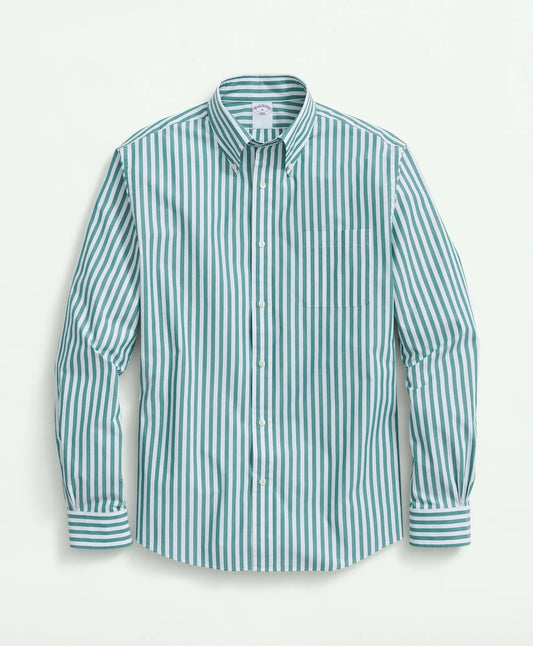Brooks Brothers Men Friday Shirt, Poplin Butcher Striped
