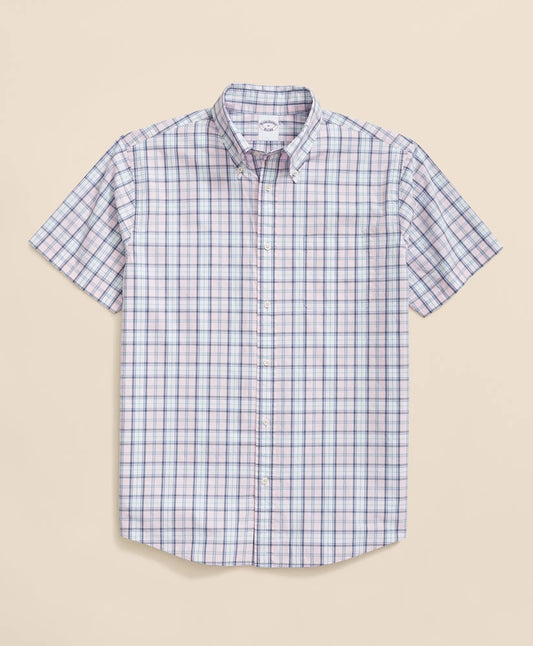 Brooks Brothers Sale Friday Shirt, Short-Sleeve Poplin Plaid