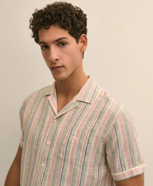 Brooks Brothers Shirts Irish Linen Short-Sleeve Sport Shirt