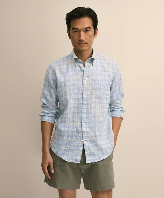 Brooks Brothers Men Irish Linen Sport Shirt