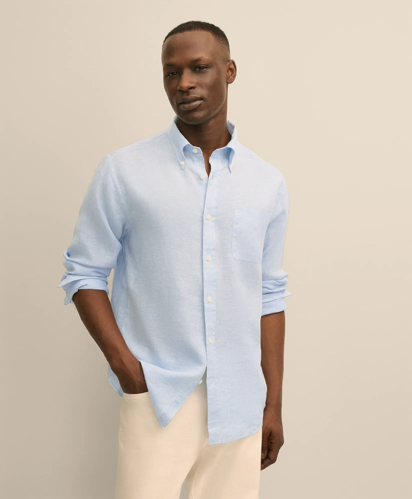 Brooks Brothers Men Irish Linen Sport Shirt