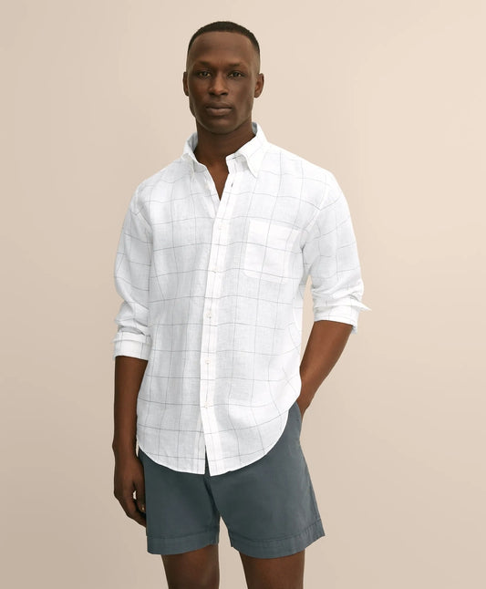 Brooks Brothers Men Irish Linen Sport Shirt