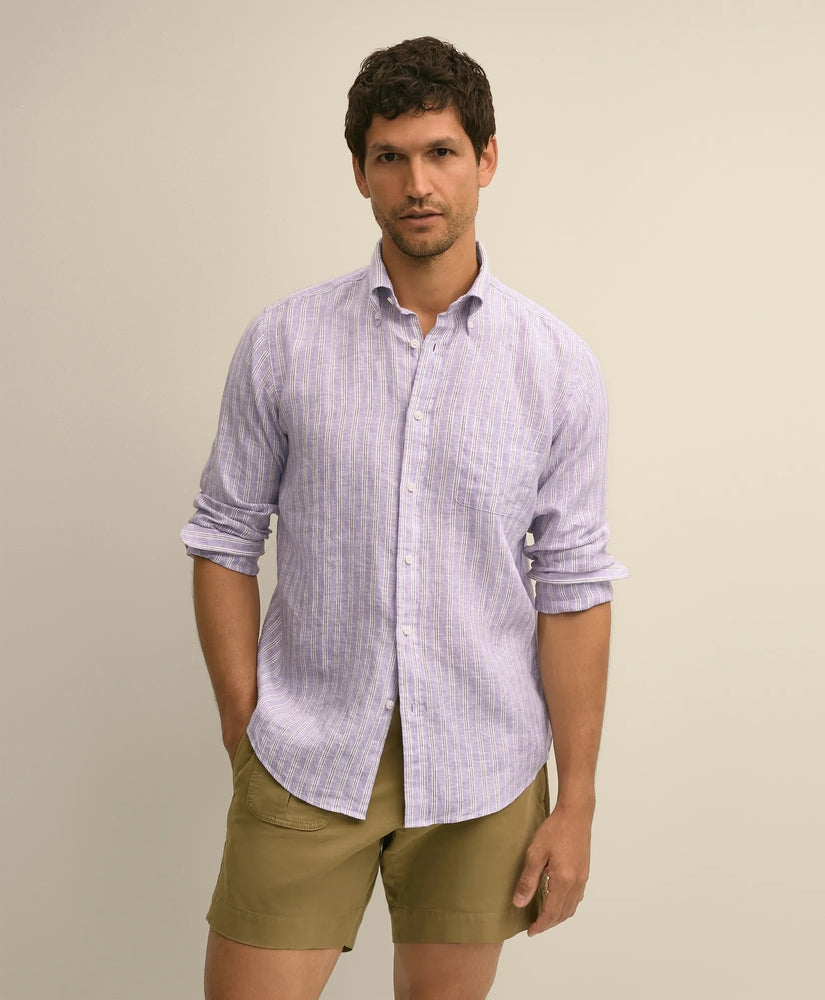Brooks Brothers Men Irish Linen Sport Shirt