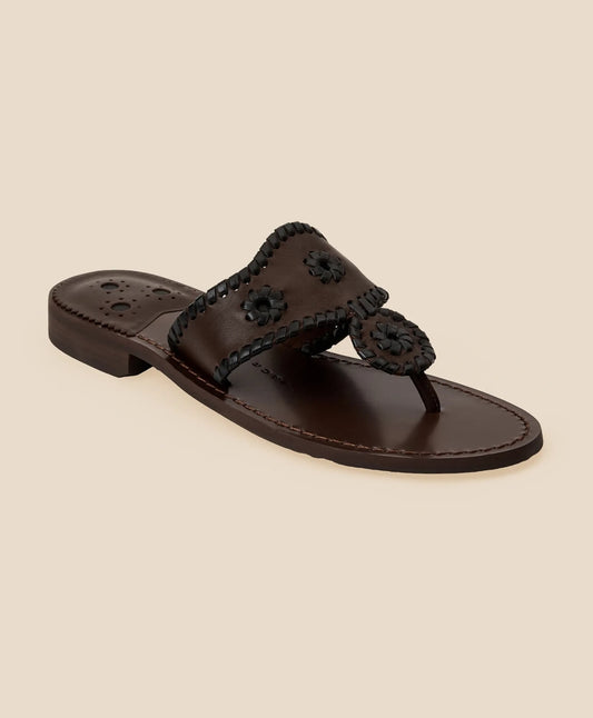 Brooks Brothers Women Jack Rogers Jacks Leather Flat Sandal