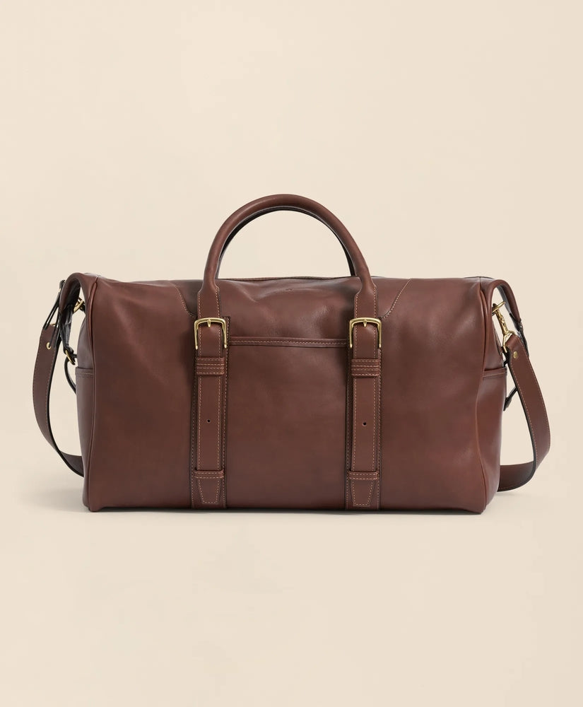 Brooks Brothers Men Leather Duffel Bag