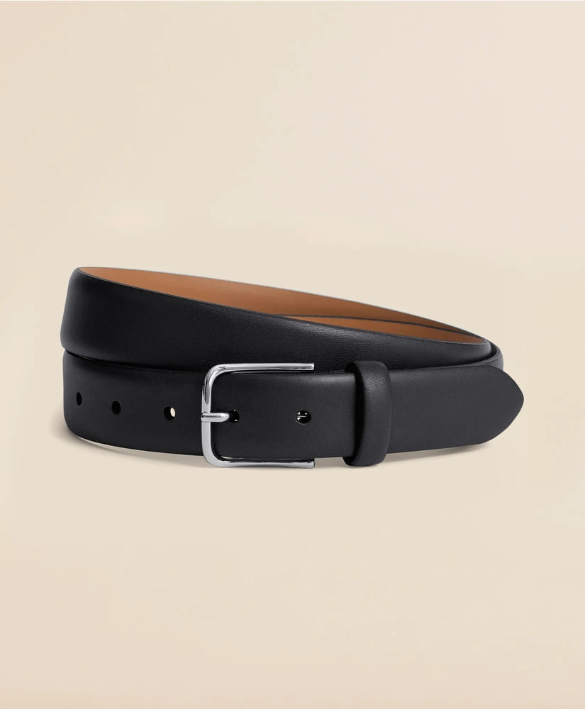 Brooks Brothers Men Leather Feather Edge Belt