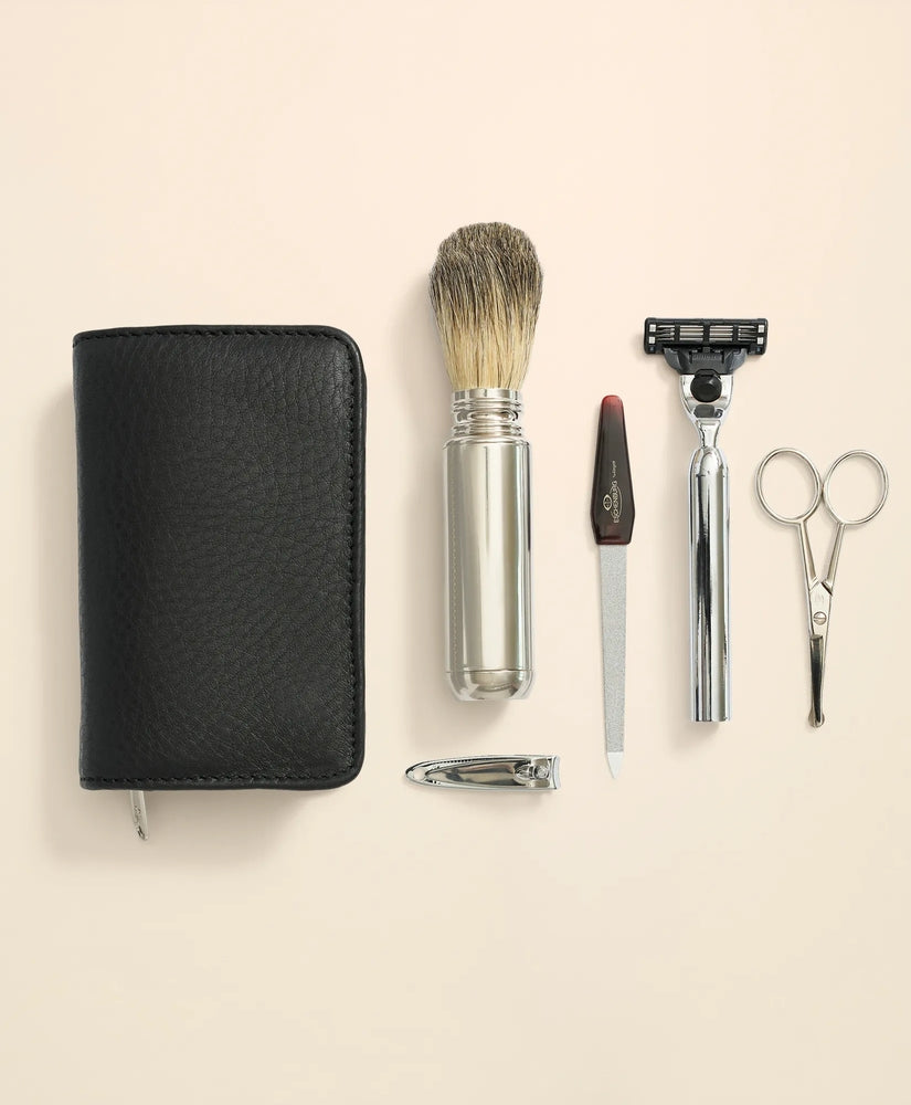 Brooks Brothers Men Leather Grooming Kit