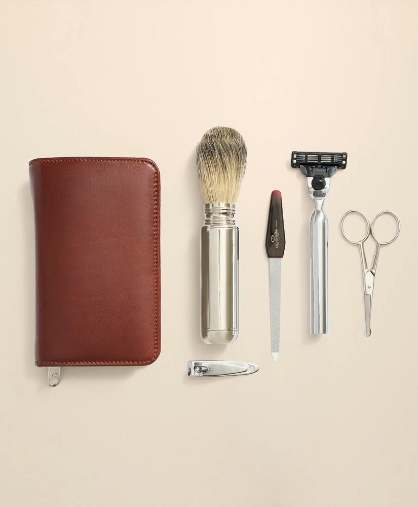 Brooks Brothers Men Leather Grooming Kit
