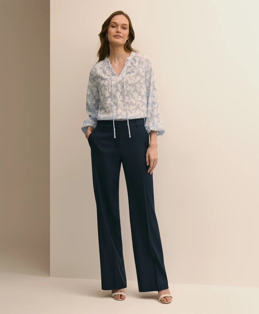 Brooks Brothers Women Linen-Blend Wide-Leg Pants
