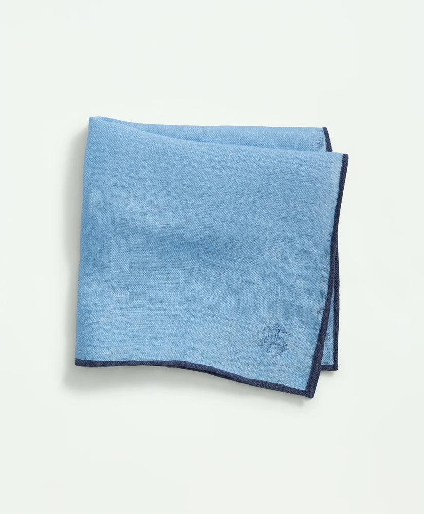 Brooks Brothers Men Linen Jacquard Pocket Square