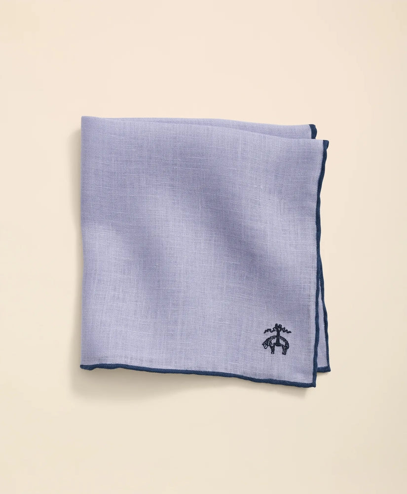 Brooks Brothers Men Linen Jacquard Pocket Square