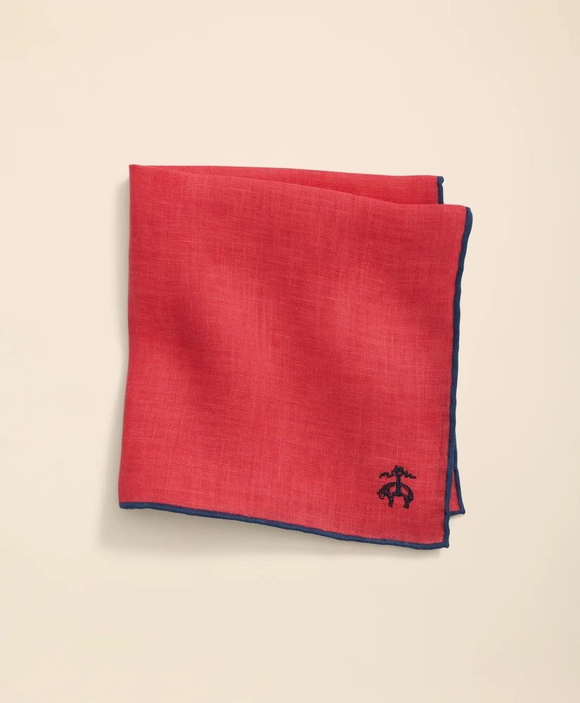 Brooks Brothers Men Linen Jacquard Pocket Square