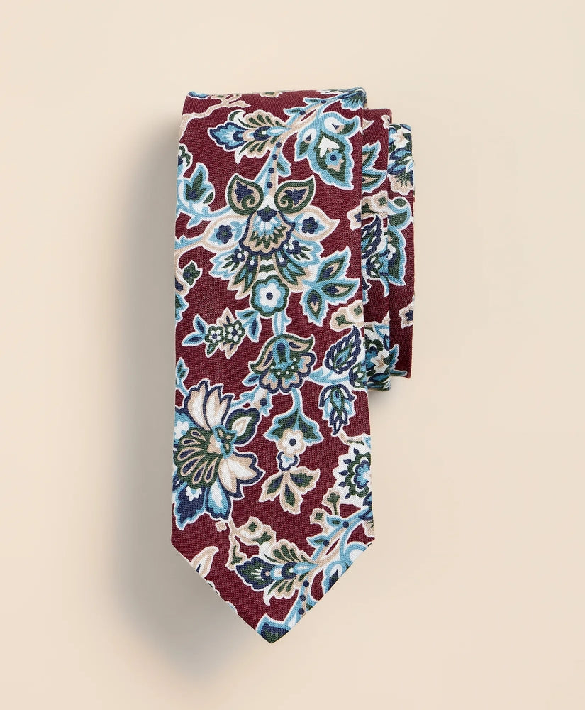 Brooks Brothers Men Linen Paisley Tie