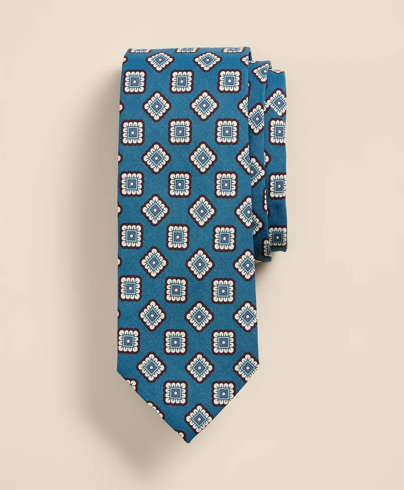 Brooks Brothers Men Linen-Silk Foulard Tie