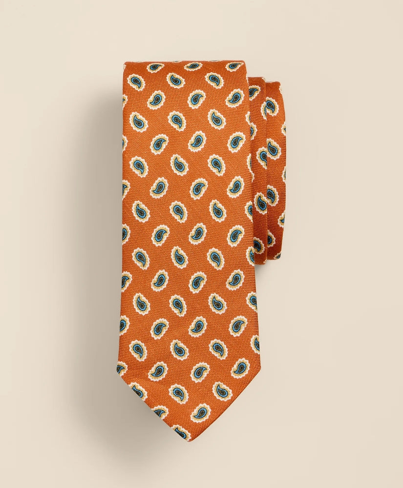 Brooks Brothers Men Linen-Silk Pine Tie