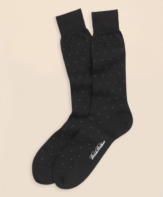 Brooks Brothers Men Merino Wool Big Dot Crew Socks