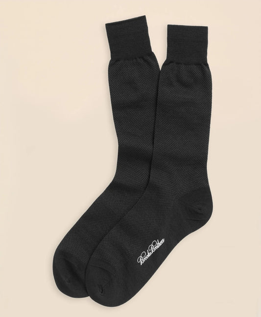 Brooks Brothers Men Merino Wool Mini Dot Crew Socks
