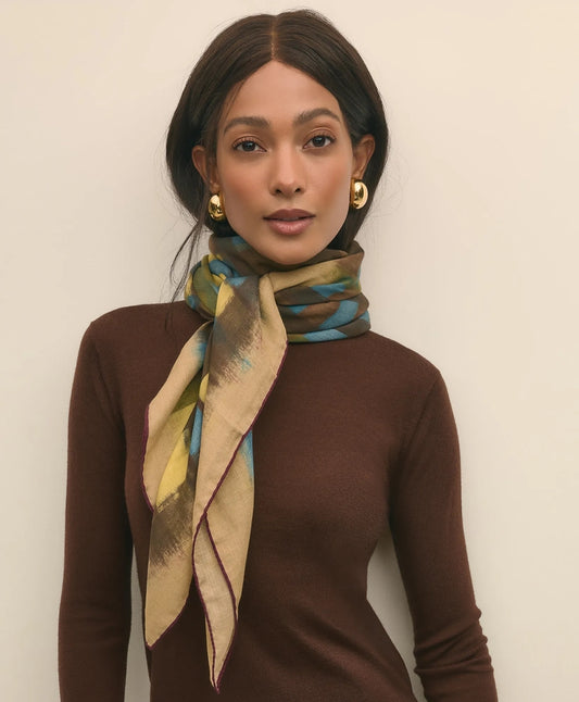 Brooks Brothers Sale Modal Cashmere Plaid Brush Stroke Scarf