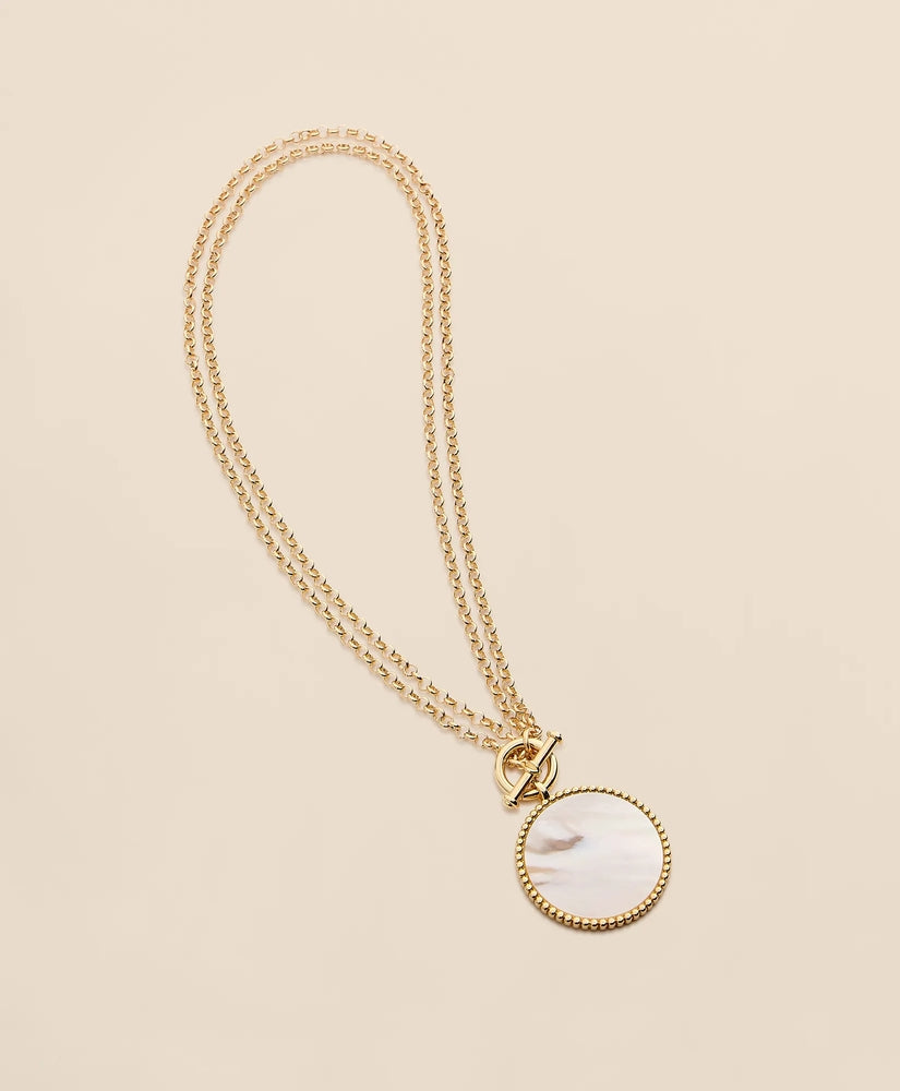 Brooks Brothers Women Mother-Of-Pearl Pendant Necklace