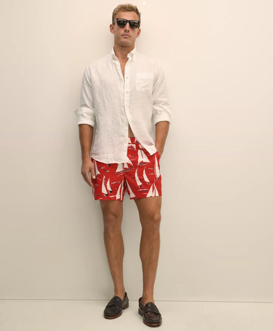 Brooks Brothers Sale 5" Newport Sailing Swim Trunks