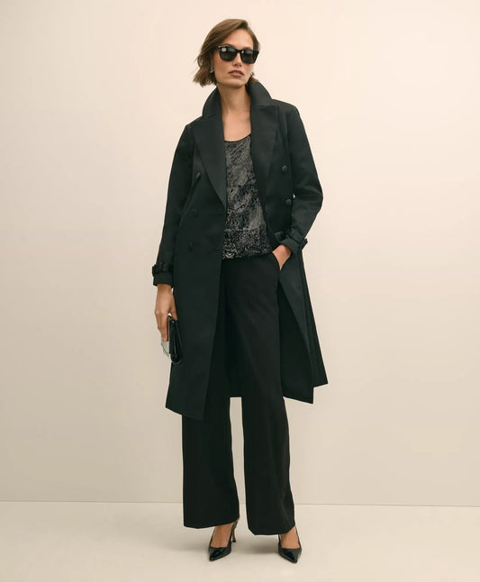 Brooks Brothers Sale Taffeta Belted Trench Coat
