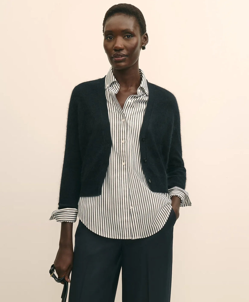 Brooks Brothers Sale Wool-Cashmere Blend Cropped Cardigan