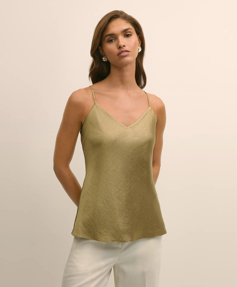 Brooks Brothers Sale Viscose Bronze-Gold V-Neck Camisole