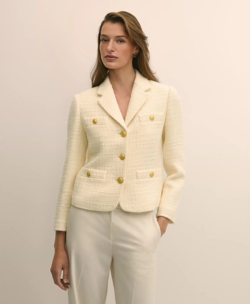 Brooks Brothers Sale Boucle Notch-Lapel Jacket