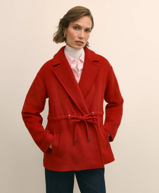 Brooks Brothers Sale Wool Double-Faced Drawstring Waist Coat