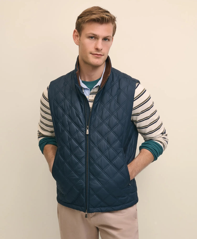 Brooks Brothers Men Paddock Diamond Quilted Vest