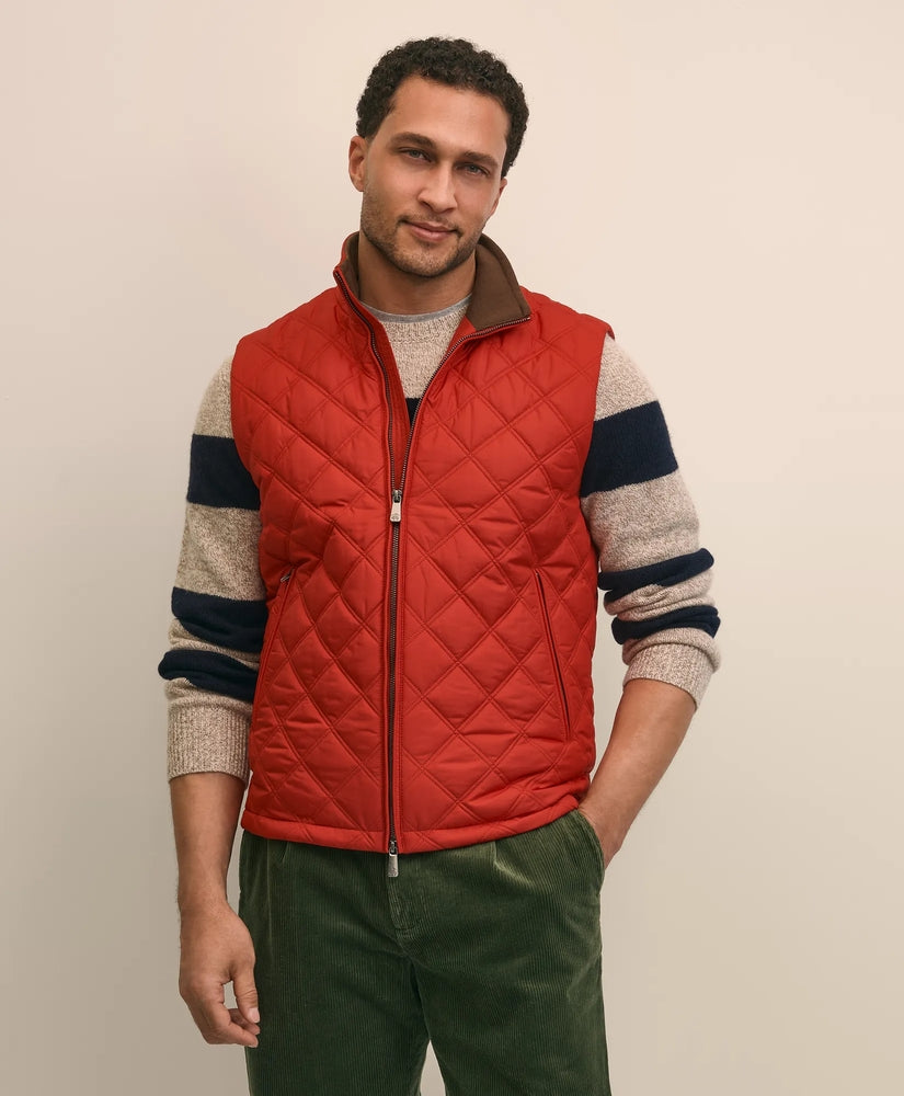 Brooks Brothers Men Paddock Diamond Quilted Vest