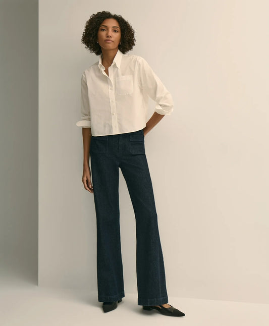 Brooks Brothers Women Patch Pocket Bootcut Jeans