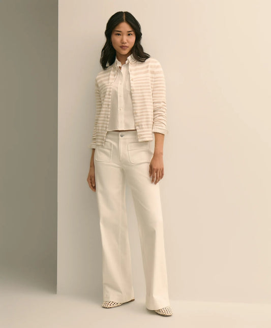 Brooks Brothers Women Patch-Pocket Flare Jeans