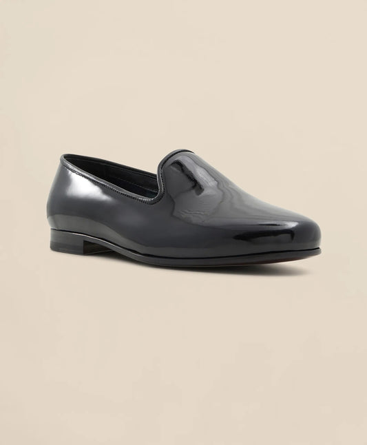 Brooks Brothers Men Patent Leather Slip-On Dress Loafers
